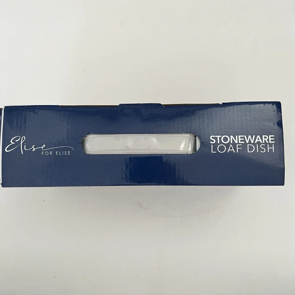 Elise for Elise Stoneware Loaf Dish Navy Blue Casserole Pan Oven Safe 500F‎ New